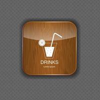 beber iconos de aplicaciones de madera
