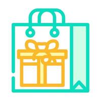 bag package gift color icon vector illustration