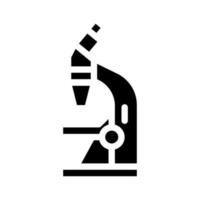 microscopio herramienta glifo icono vector ilustración signo