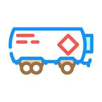 transporte biogás tanque color icono vector ilustración