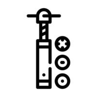 screw extruder line icon vector illustration black