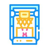 based on stereolithography 3d printer color icon vector illustration