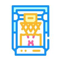 based on stereolithography 3d printer color icon vector illustration