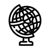 globo para investigar ilustración de vector de icono de línea de globalización de negocios