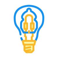 halogen light bulb color icon vector illustration