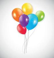 Set of Colored Balloons, Vector Illustration.