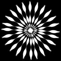 Black and White Abstract Psychedelic Art Background. Vector Illustration.