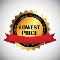 Lowest Price Label Vector Illustration