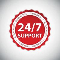 Vector 24-7 SUPPORT Sign, Label Template