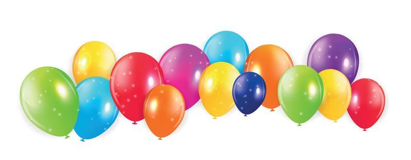 Set of Colored Balloons, Vector Illustration.