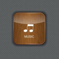 Music wood  application icons