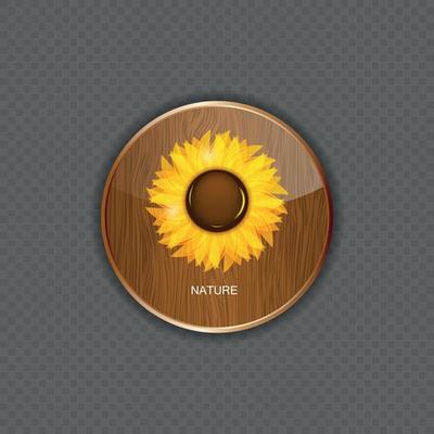 Flower wood application icons vector illustration