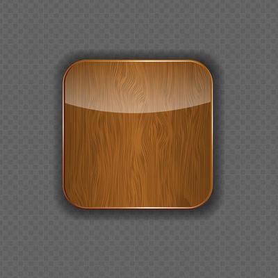 Wood application icon vector illustration