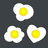 Fried eggs vector illustration