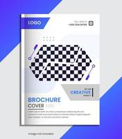 Creative corporate report cover  design with abstract shapes vector