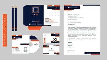 conjunto de diseño múltiple de identidad corporativa mínima vector