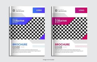 Minimal business report cover design with abstract shapes vector