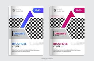 Modern business annual report cover design with abstract shapes vector