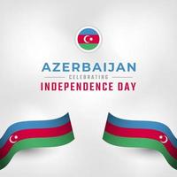 Happy Azerbaijan Independence Day Celebration Vector Design Illustration. Template for Poster, Banner, Advertising, Greeting Card or Print Design Element