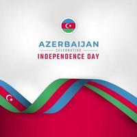 Happy Azerbaijan Independence Day Celebration Vector Design Illustration. Template for Poster, Banner, Advertising, Greeting Card or Print Design Element