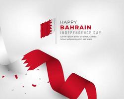 feliz día de la independencia de bahrein 16 de diciembre celebración ilustración de diseño vectorial. plantilla para poster, pancarta, publicidad, tarjeta de felicitación o elemento de diseño de impresión vector