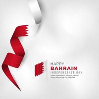 Happy Bahrain Independence Day December 16th Celebration Vector Design Illustration. Template for Poster, Banner, Advertising, Greeting Card or Print Design Element