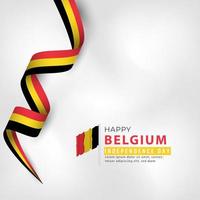 Happy Belgium Independence Day July 21th Celebration Vector Design Illustration. Template for Poster, Banner, Advertising, Greeting Card or Print Design Element