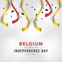feliz día de la independencia de bélgica 21 de julio celebración vector diseño ilustración. plantilla para poster, pancarta, publicidad, tarjeta de felicitación o elemento de diseño de impresión