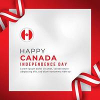 Happy Canada Independence Day July 1th Celebration Vector Design Illustration. Template for Poster, Banner, Advertising, Greeting Card or Print Design Element