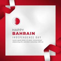 feliz día de la independencia de bahrein 16 de diciembre celebración ilustración de diseño vectorial. plantilla para poster, pancarta, publicidad, tarjeta de felicitación o elemento de diseño de impresión vector