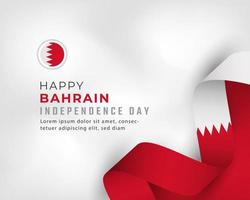 feliz día de la independencia de bahrein 16 de diciembre celebración ilustración de diseño vectorial. plantilla para poster, pancarta, publicidad, tarjeta de felicitación o elemento de diseño de impresión vector