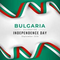 Happy Bulgaria Independence Day September 22th Celebration Vector Design Illustration. Template for Poster, Banner, Advertising, Greeting Card or Print Design Element