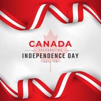 Happy Canada Independence Day July 1th Celebration Vector Design Illustration. Template for Poster, Banner, Advertising, Greeting Card or Print Design Element