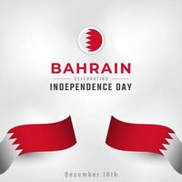 Happy Bahrain Independence Day December 16th Celebration Vector Design Illustration. Template for Poster, Banner, Advertising, Greeting Card or Print Design Element