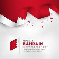 Happy Bahrain Independence Day December 16th Celebration Vector Design Illustration. Template for Poster, Banner, Advertising, Greeting Card or Print Design Element