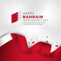 Happy Bahrain Independence Day December 16th Celebration Vector Design Illustration. Template for Poster, Banner, Advertising, Greeting Card or Print Design Element