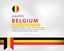 Happy Belgium Independence Day July 21th Celebration Vector Design Illustration. Template for Poster, Banner, Advertising, Greeting Card or Print Design Element