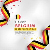 feliz día de la independencia de bélgica 21 de julio celebración vector diseño ilustración. plantilla para poster, pancarta, publicidad, tarjeta de felicitación o elemento de diseño de impresión