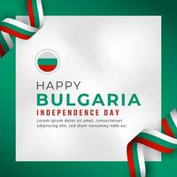 Happy Bulgaria Independence Day September 22th Celebration Vector Design Illustration. Template for Poster, Banner, Advertising, Greeting Card or Print Design Element