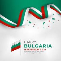 Happy Bulgaria Independence Day September 22th Celebration Vector Design Illustration. Template for Poster, Banner, Advertising, Greeting Card or Print Design Element