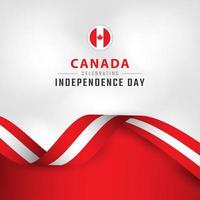 feliz día de la independencia de canadá 1 de julio celebración vector diseño ilustración. plantilla para poster, pancarta, publicidad, tarjeta de felicitación o elemento de diseño de impresión