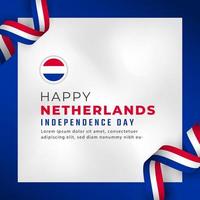 Happy Netherlands Independence Day July 26th Celebration Vector Design Illustration. Template for Poster, Banner, Advertising, Greeting Card or Print Design Element