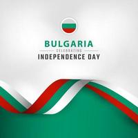 Happy Bulgaria Independence Day September 22th Celebration Vector Design Illustration. Template for Poster, Banner, Advertising, Greeting Card or Print Design Element