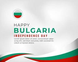 Happy Bulgaria Independence Day September 22th Celebration Vector Design Illustration. Template for Poster, Banner, Advertising, Greeting Card or Print Design Element