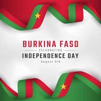 Happy Burkina Faso Independence Day August 5th Celebration Vector Design Illustration. Template for Poster, Banner, Advertising, Greeting Card or Print Design Element