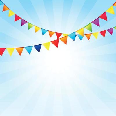 Party Background with Flags Vector Illustration. EPS 10