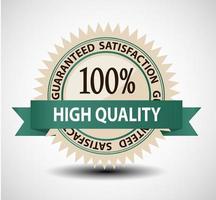 Satisfaction guaranteed label vector illustration