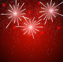 Glossy Fireworks Background Vector Illustration