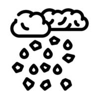 hail disaster line icon vector illustration