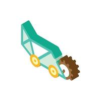 lawn mower isometric icon vector color illustration